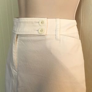 LOFT “JULIE” white ankle pants WORN ONCE